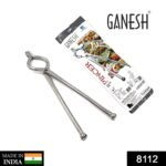 Ganesh Premium Quality Unbreakable Stainless Steel Goti Sandsi / Sansi / Pakkad / Pincer / Chimta / Tongs / Utensil Holder Smart Kitchen Tool - 8mm - Image 2