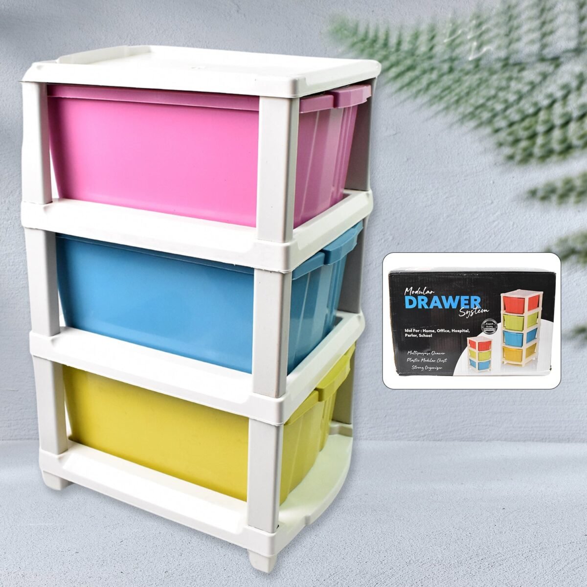 3 Layer Plastic Drawer Storage Organizer (1 Pc) - Image 1