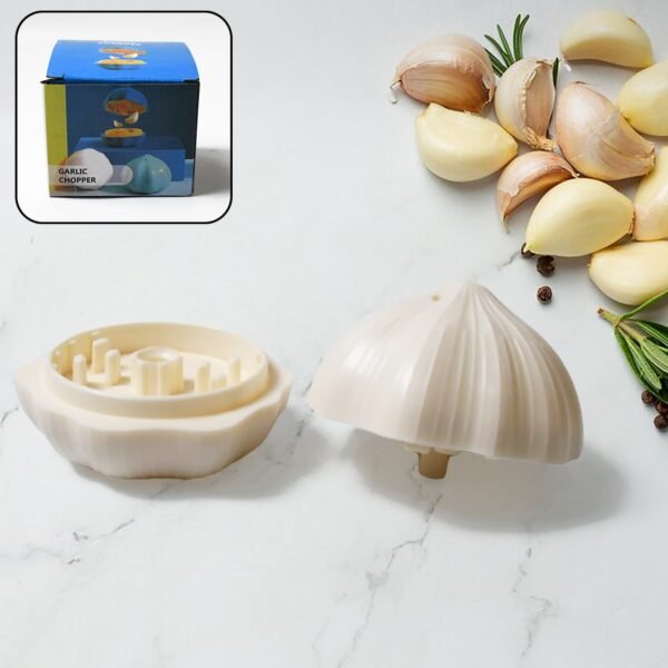 Garlic Press Sharpener Device – Portable Manual Ginger, Chili & Garlic Crusher, Masher, Chopper & Grinder for Kitchen Use