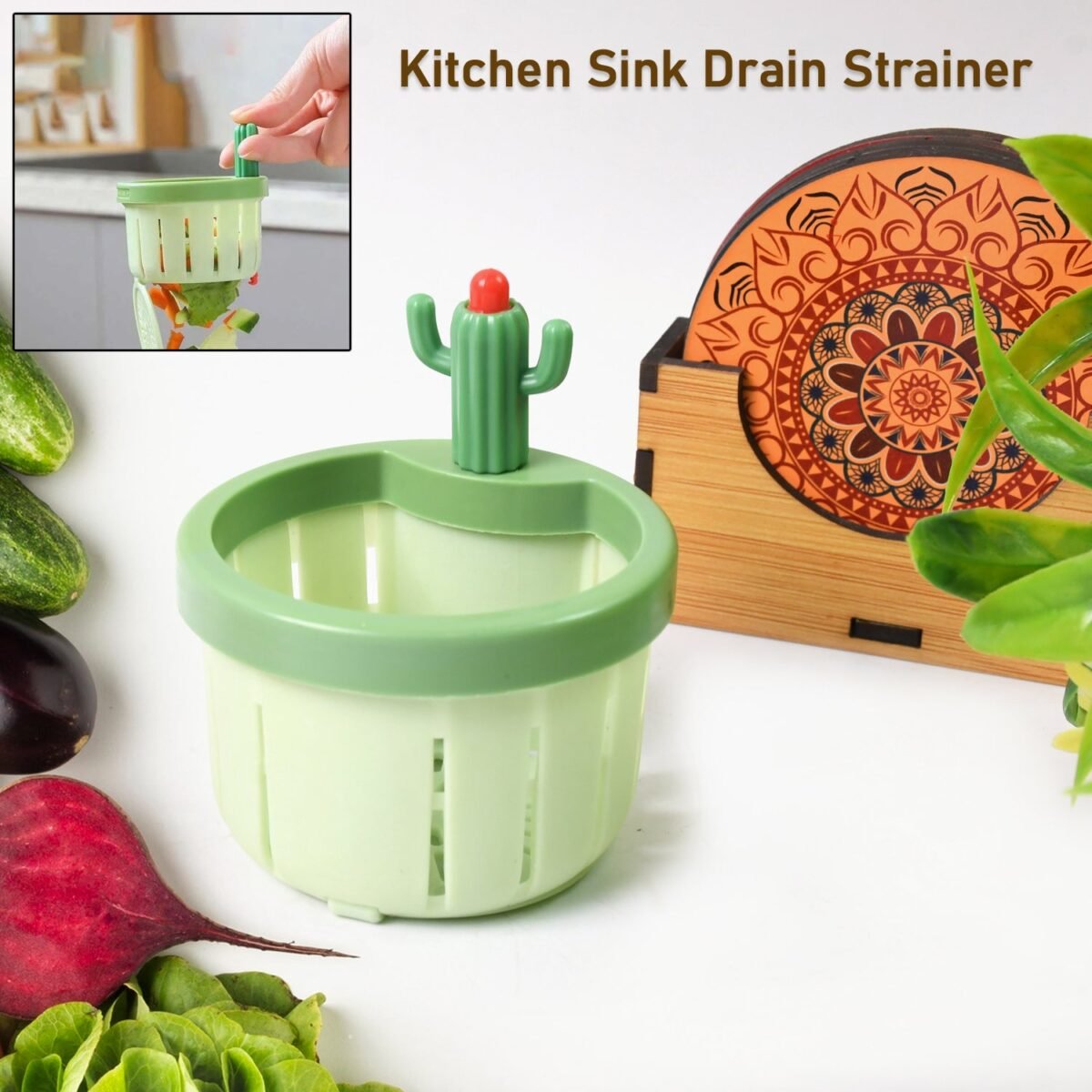Plastic Kitchen Sink Drain Strainer (1 Pc) - Image 1