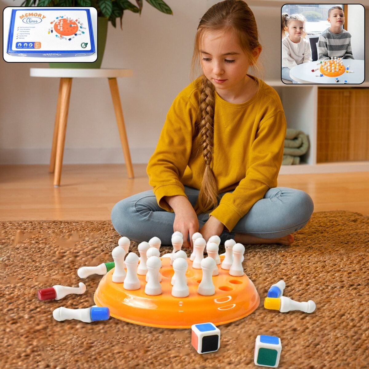 Plastic Brain Teaser Memory Chess Game (1 Set) - Image 1