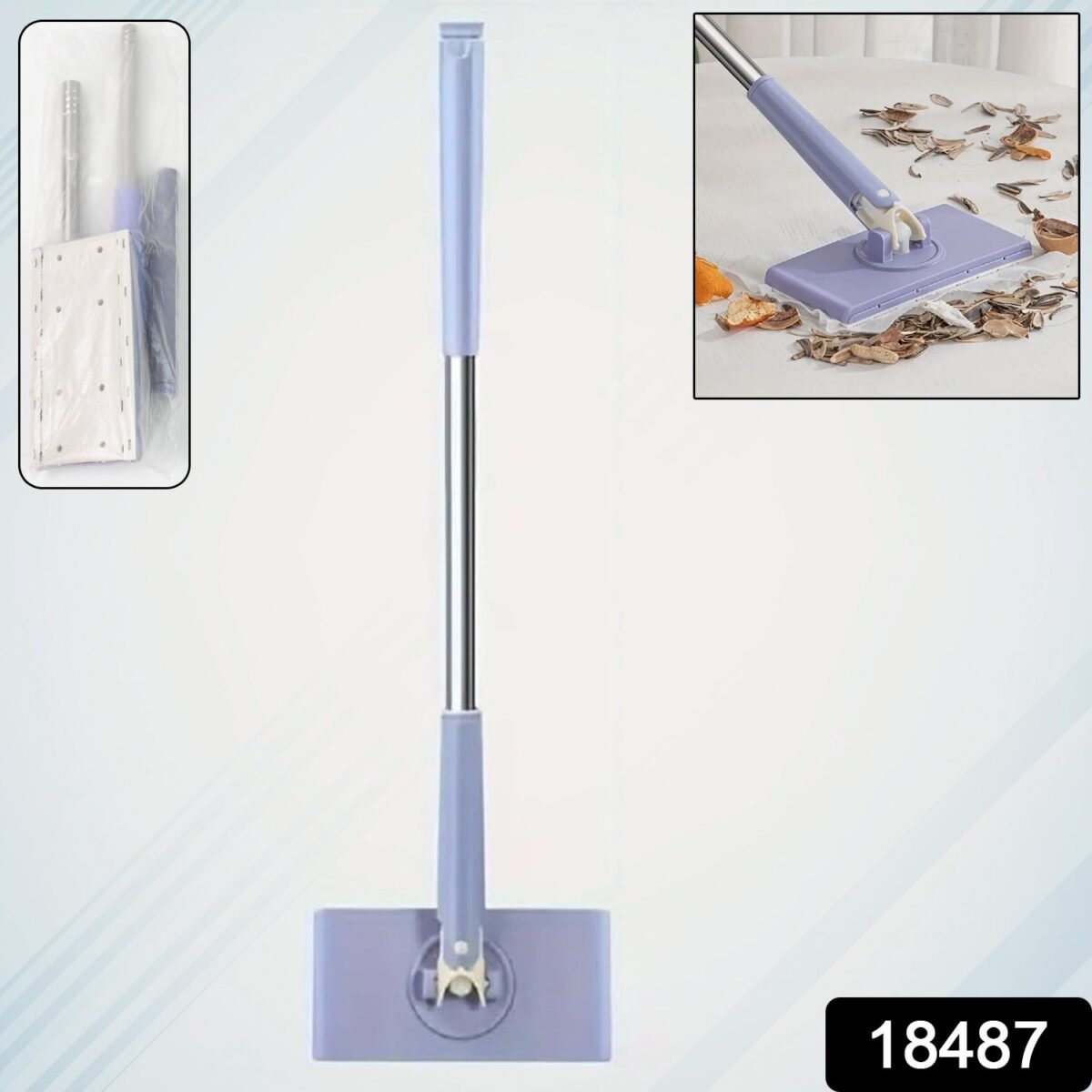 Automatic Cloth Changing Mini Mop with Push Pull Cloth Changing Handle (1 Pc) - Image 2
