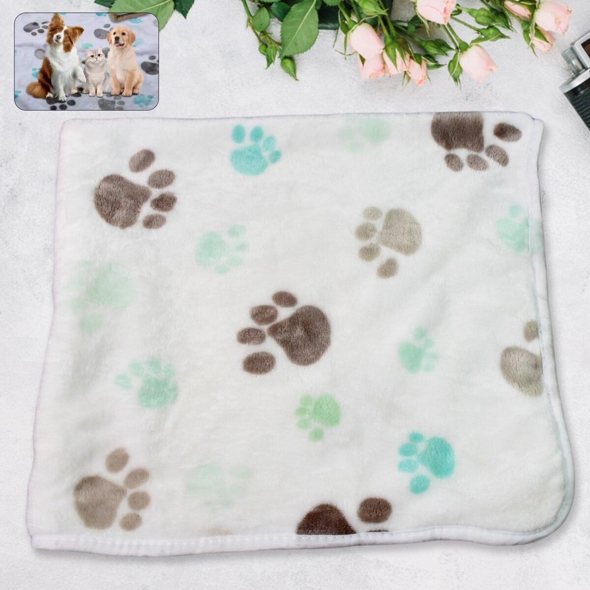 Big Pet Soft Blanket / Towel, Warm Sleep Mat (1 Pc / Mix Color & Design & Size) - Image 1