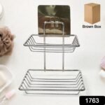 Kitchen Bathroom Soaps Storage Rack with 2 Hook for Home - Image 2