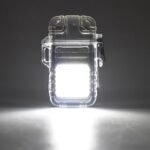 USB Rechargeable Electric Lighter & 3 Modes COB Flashlight (1 Pc) - Image 3