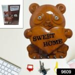 Cute Plastic Panda Key Holder, Wall Key Rack with 5 Hooks (1 Pc) - Image 2