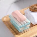 2-in-1 Portable Soap Dish & Dispenser – Multifunctional Soap Holder with Roller & Drain Holes for Bathroom, Kitchen, Home Use (1 Pc) - Image 4