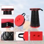 Foldable Retractable Height Adjusting Stool Space Saving Telescopic Stool for Fishing Hiking Stool for Adults and Kids. - Image 3