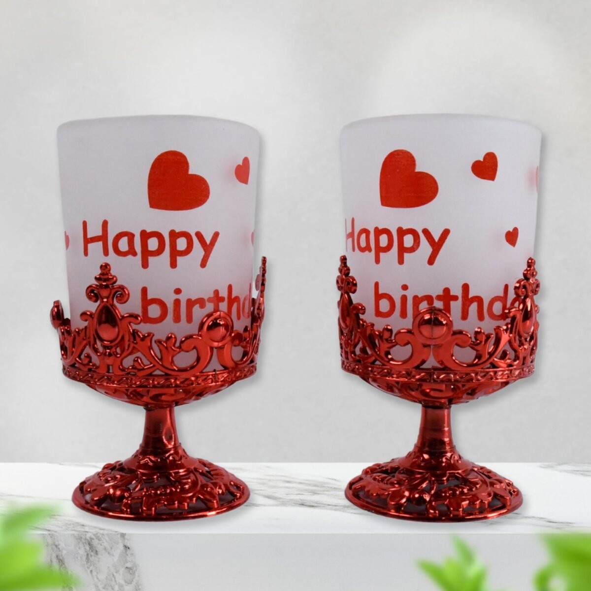 Tealight Holder Stylishly Shaped Candle Diya Stand Plastic Beautiful Design Festival (2 Pc / Mix Design) - Image 3