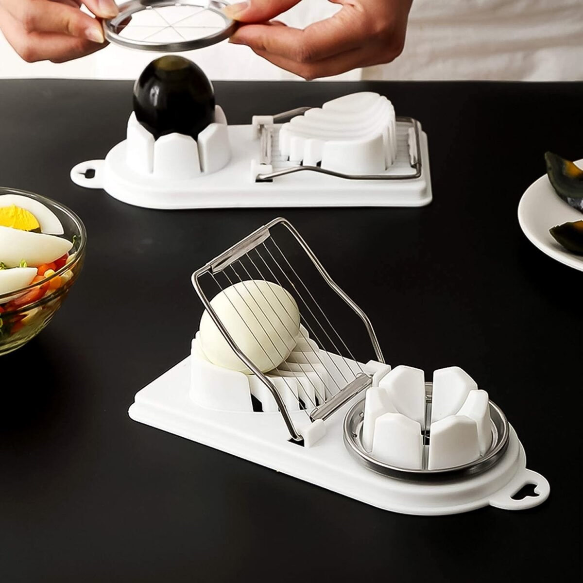 2 In 1 Egg Slicer, Egg Cutter For Hard Boiled Eggs - Image 5
