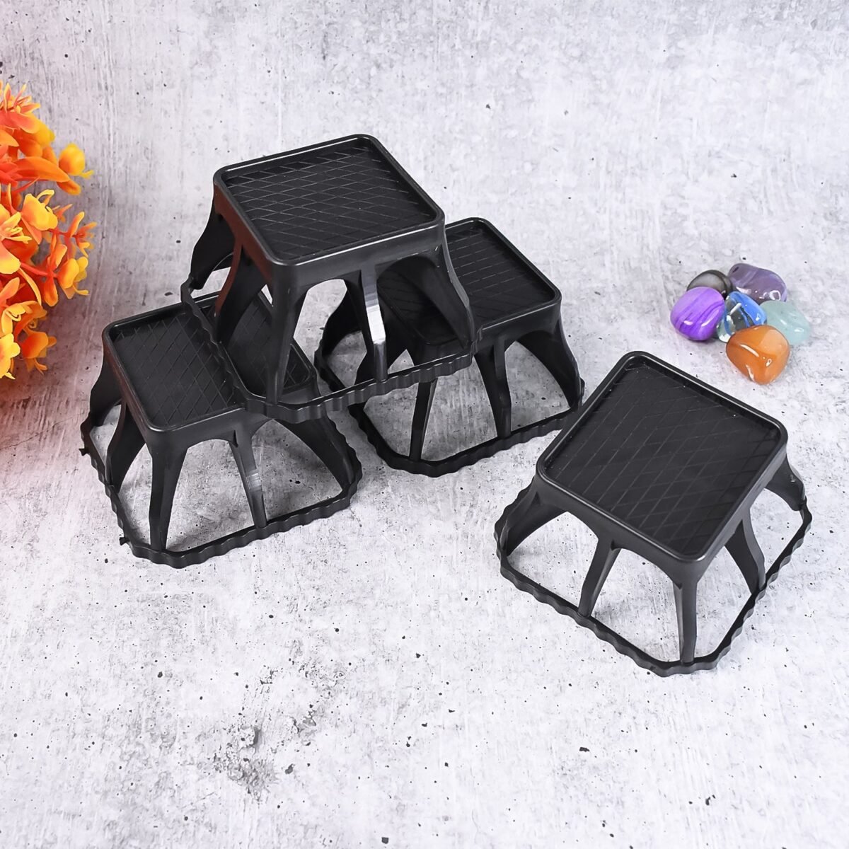 Multi-Purpose Plastic Washing Machine Stand (4 Pcs Set) - Image 4