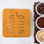 Square Bamboo Wood Table Place mat Hot Pot Cup Mat Tea Coaster(14×14 Cm / 1 Pc) - Image 3