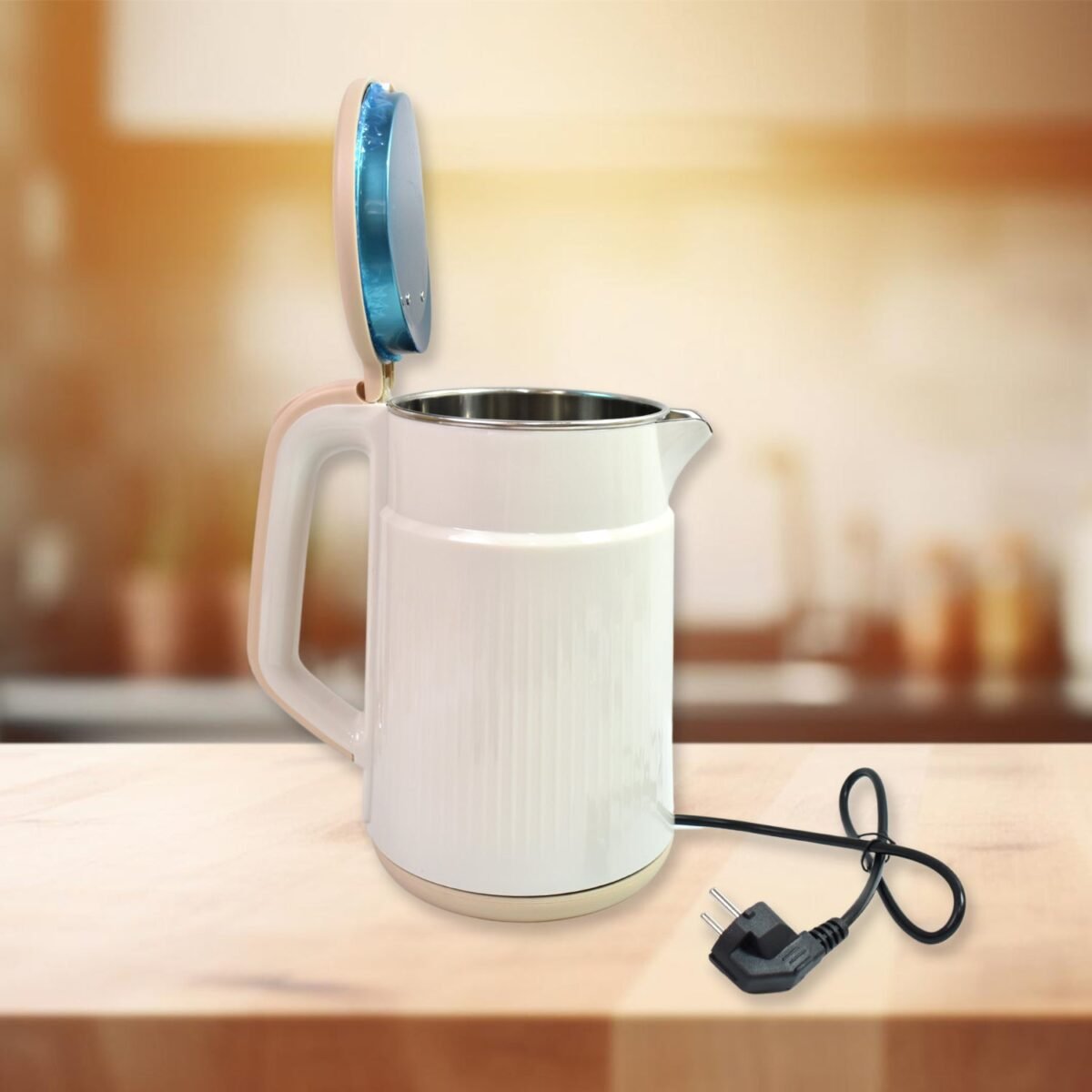 Double Wall Stainless Steel Electric Cordless Tea Kettle (1500W / 2.3 Ltr.) - Image 3