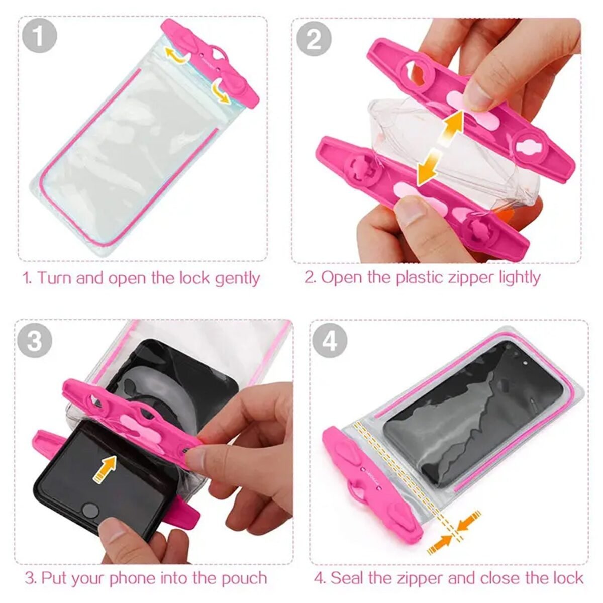 Waterproof Pouch Zip Lock Mobile Cover Under Water Mobile Case For All Type Mobile Phones - Image 2