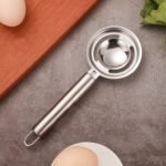 kitchen tools Egg Yolk White Separator Stainless Steel Egg White Separator Tools Eggs Yolk Filter Gadgets Kitchen Gadgets Separating Funnel Spoon Egg Divider Tools - Image 2