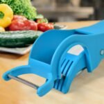 2 in 1 Vegetable &  Fruit Multi Cutter 5 Blade Vegetable Cutter with Peeler (1 Pc / Multicolor) - Image 3