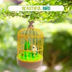 Sound Activated Chirping Bird in Hanging Cage, Beautiful Pinjra Bird Toy (1 Pc / Battery Not Operated) - Image 3