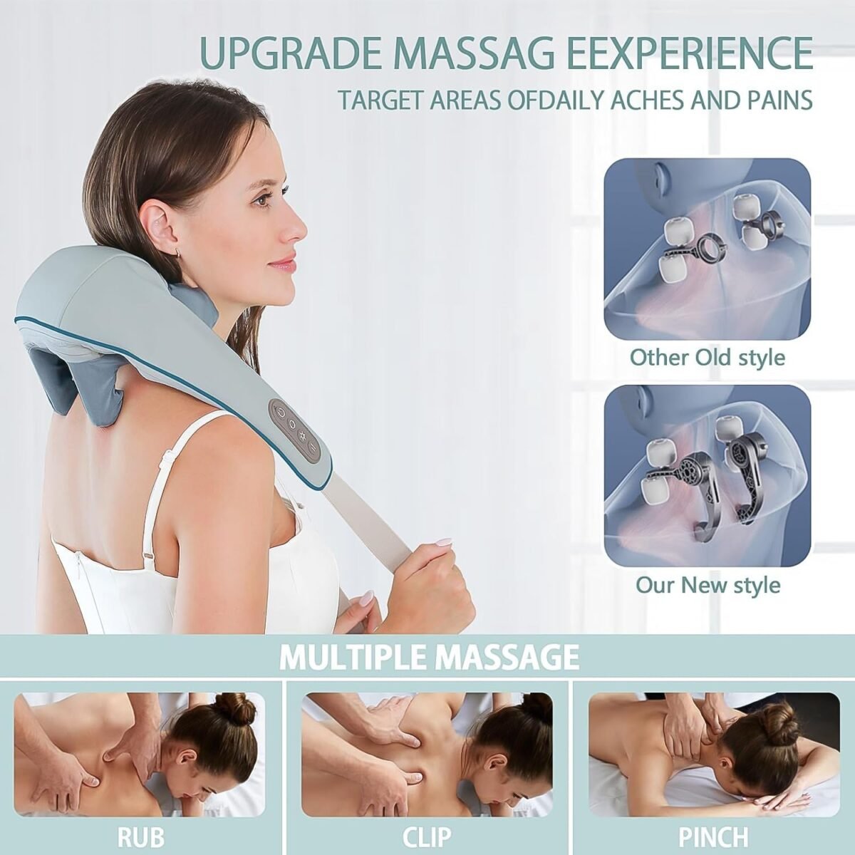 Neck & Shoulder Massagers with Heat, Electric Rechargeable (1 Pc) - Image 4