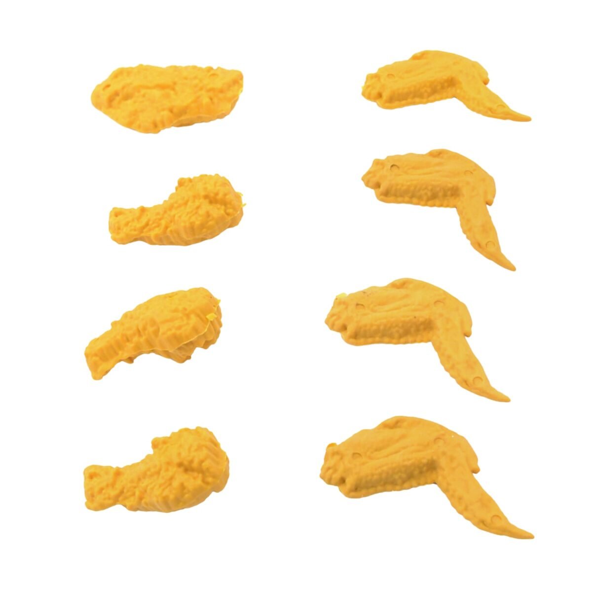 Cute Chicken Wing & Leg Erasers for Kids & Students (8 Pc Set) - Image 1