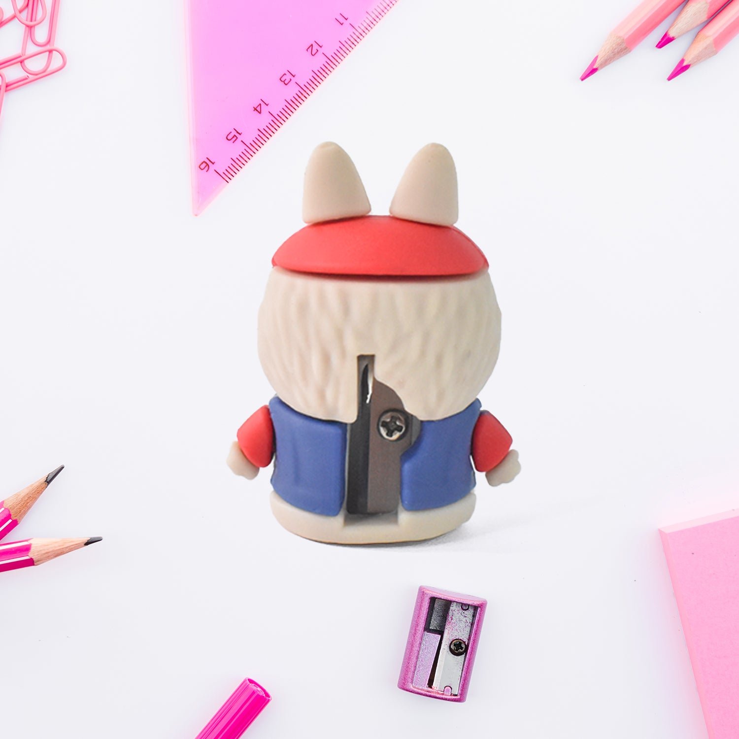 02_48cbbd07-a06b-4212-bd94-e080df368288.jpg Cartoon-Shaped Pencil Sharpener with Built-In Eraser - Fun & Practical Stationery (1 Pc /Mix Design) - Image 1