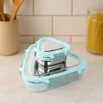 Ganesh Trinity 2-Piece Stainless Steel Triangle Lunch Box Set - Image 6