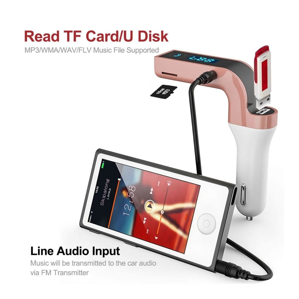 Car G7 with Turbo Charging LCD Bluetooth Charger Fm Kit Mp3 - Image 4