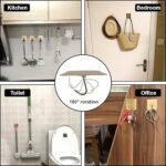 Adhesive Heavy-Duty Hooks for Kitchen and Bathroom (1 Pc / 6×6 Cm) - Image 4
