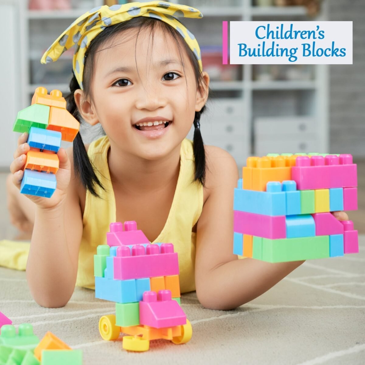Multicolor Kids' Block Set for Fun & Learning (60 Pieces) - Image 3