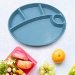 Plastic Food Plates / Biodegradable 5 Compartment Plate With Spoon for Food Snacks / Nuts / Desserts Plates for Kids, Reusable Plates for Outdoor, Camping, BPA-free (1 Pc) - Image 6