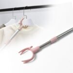 Stainless Steel Telescopic Pole Clothes Hooks Hanger (1 Pc / 145 Cm) - Image 3