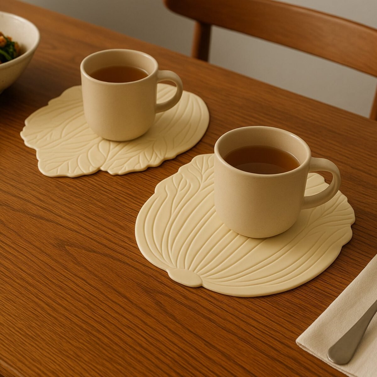 Silicone Leaf Design Coaster Set (2 Pc) - Image 1