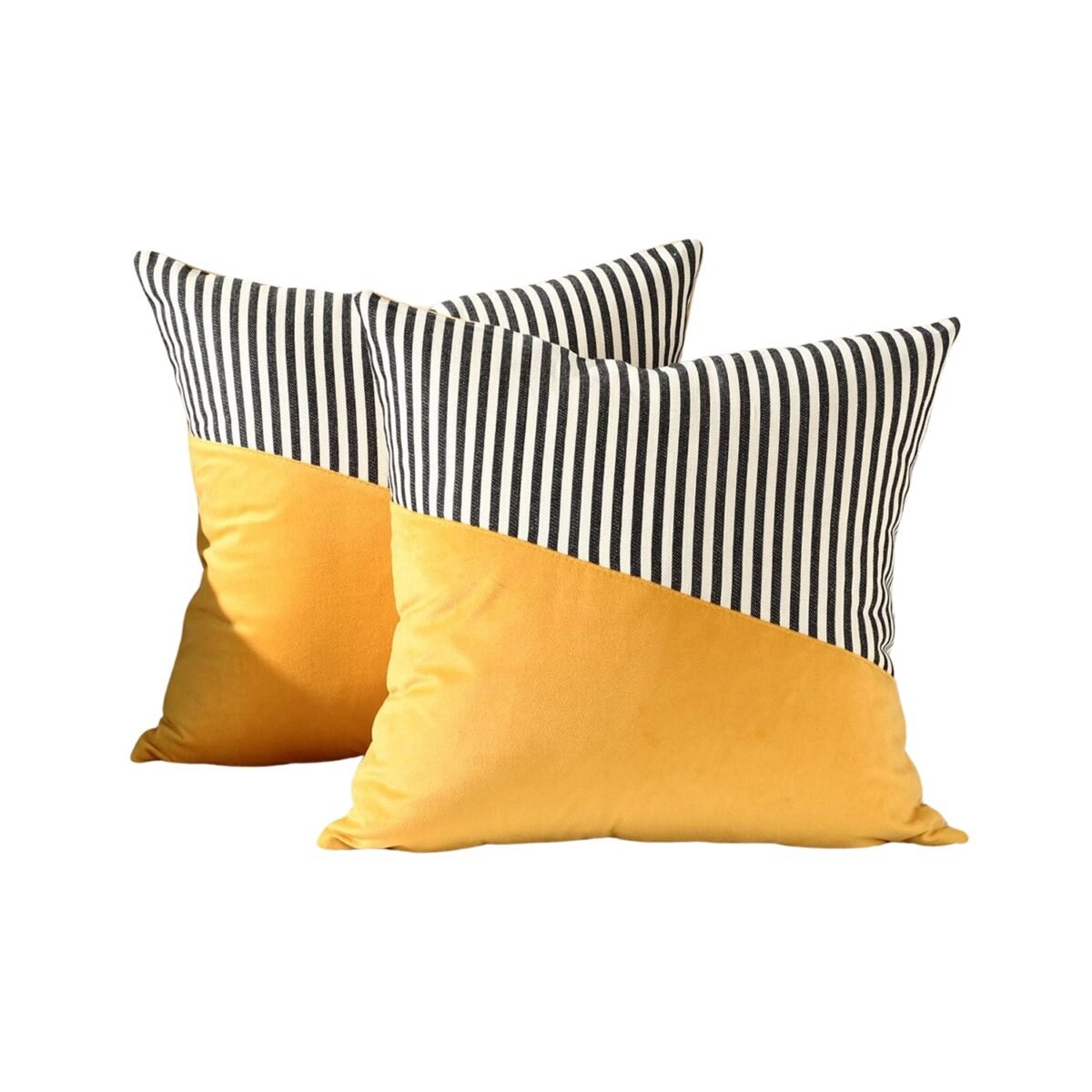 Decorative Pillow Covers Cushion Cases Soft Cotton (22 × 22 Inch / 1 Pair / 2 Pc) - Image 1