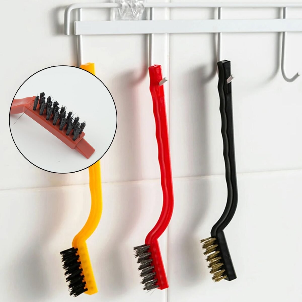 Mini Wire Brush Set - Brass, Nylon, Steel for Cleaning & Rust Removal (3 Pcs Set) - Image 12