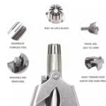 Nose Hair Clipper, Stainless Steel Hair Remover (1 Pc / With Brush & Plastic Case) - Image 3