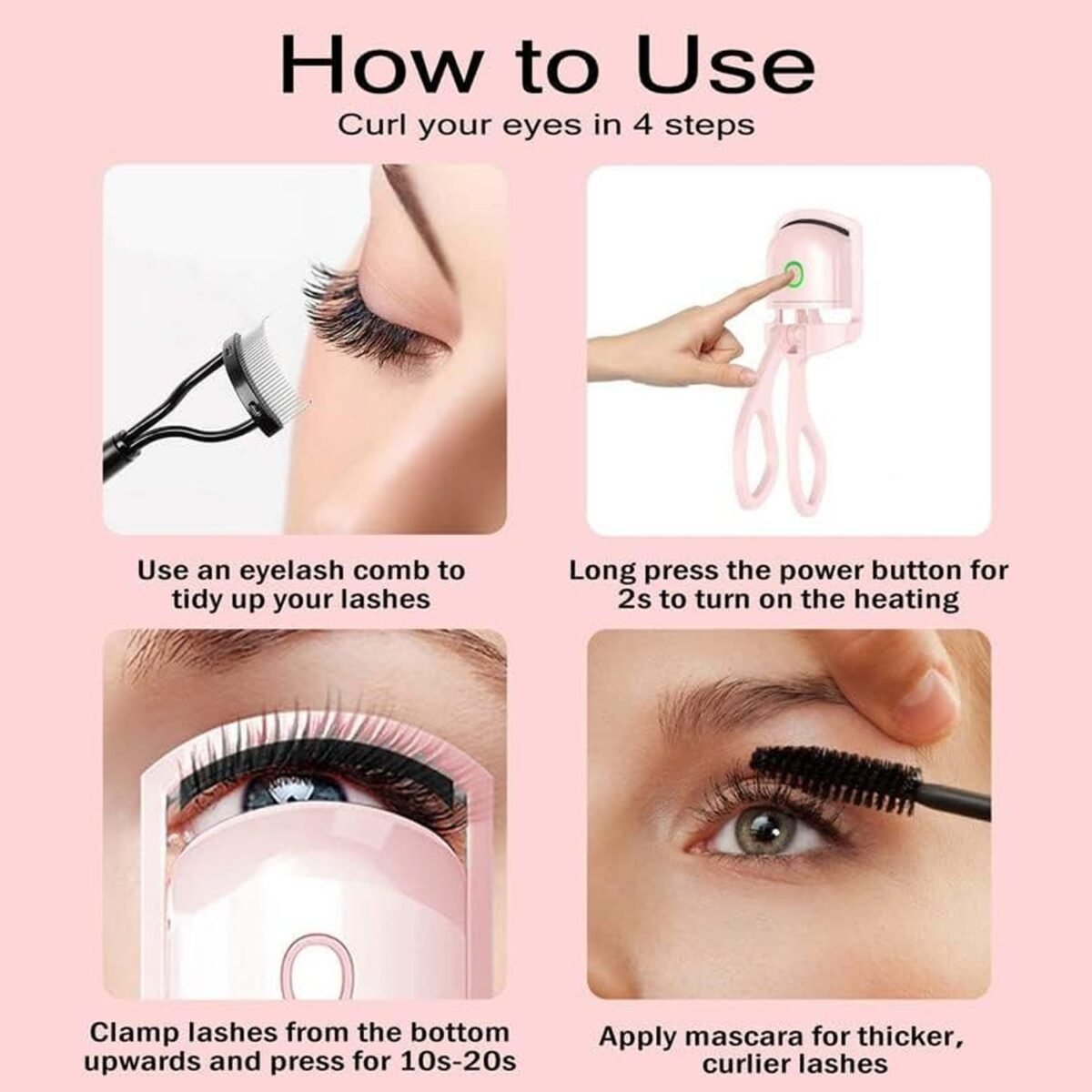 Electric Heated Eyelash Curlers (1 Pc) - Image 3