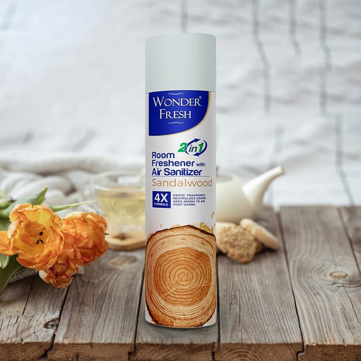 Fresh Air Freshener Spray, Sandalwood Fragrance | Long Lasting Fragrance for Home & Office (Mix Fragrance /  125 Gm) - Image 6