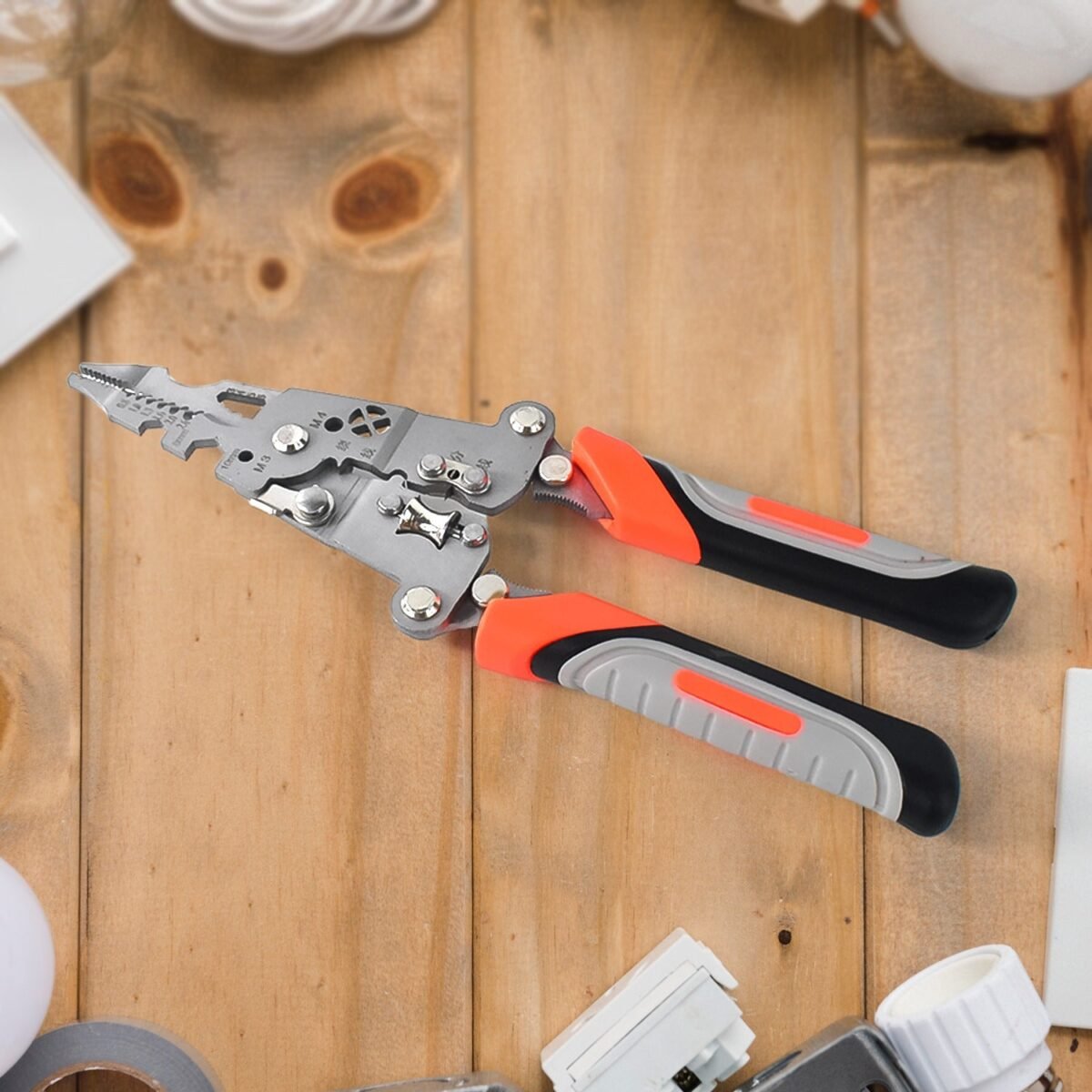 8 in 1 Wire Stripper Pliers, Soft Grip - Image 3