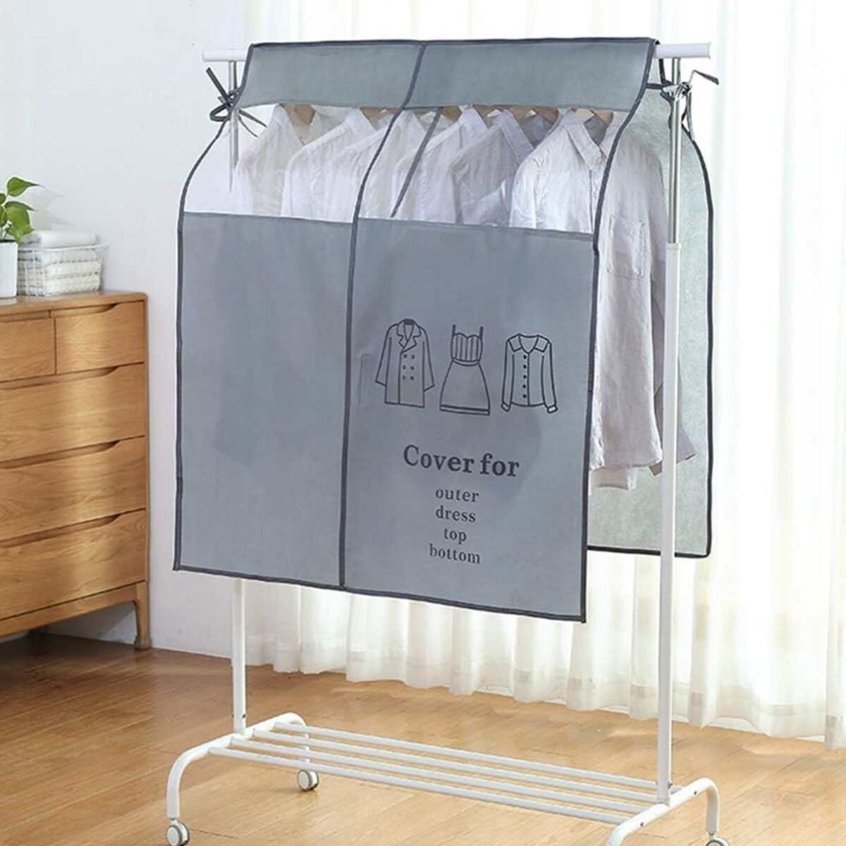 Hanging Garment Dust Cover for Clothes Rack (1 Pc) - Image 1