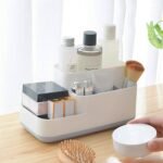 Plastic Multipurpose 5 Compartment Bathroom Desk Organizer Holder (1 Pc) - Image 4