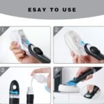 Dish Scrubber with Soap Dispenser, Soap Dispensing Dish Brush Set (1 Set / With Brown Box) - Image 5