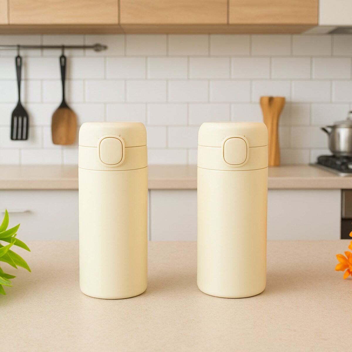 Stainless Steel Thermos Water Bottle 320lm (1 Pc) - Image 1