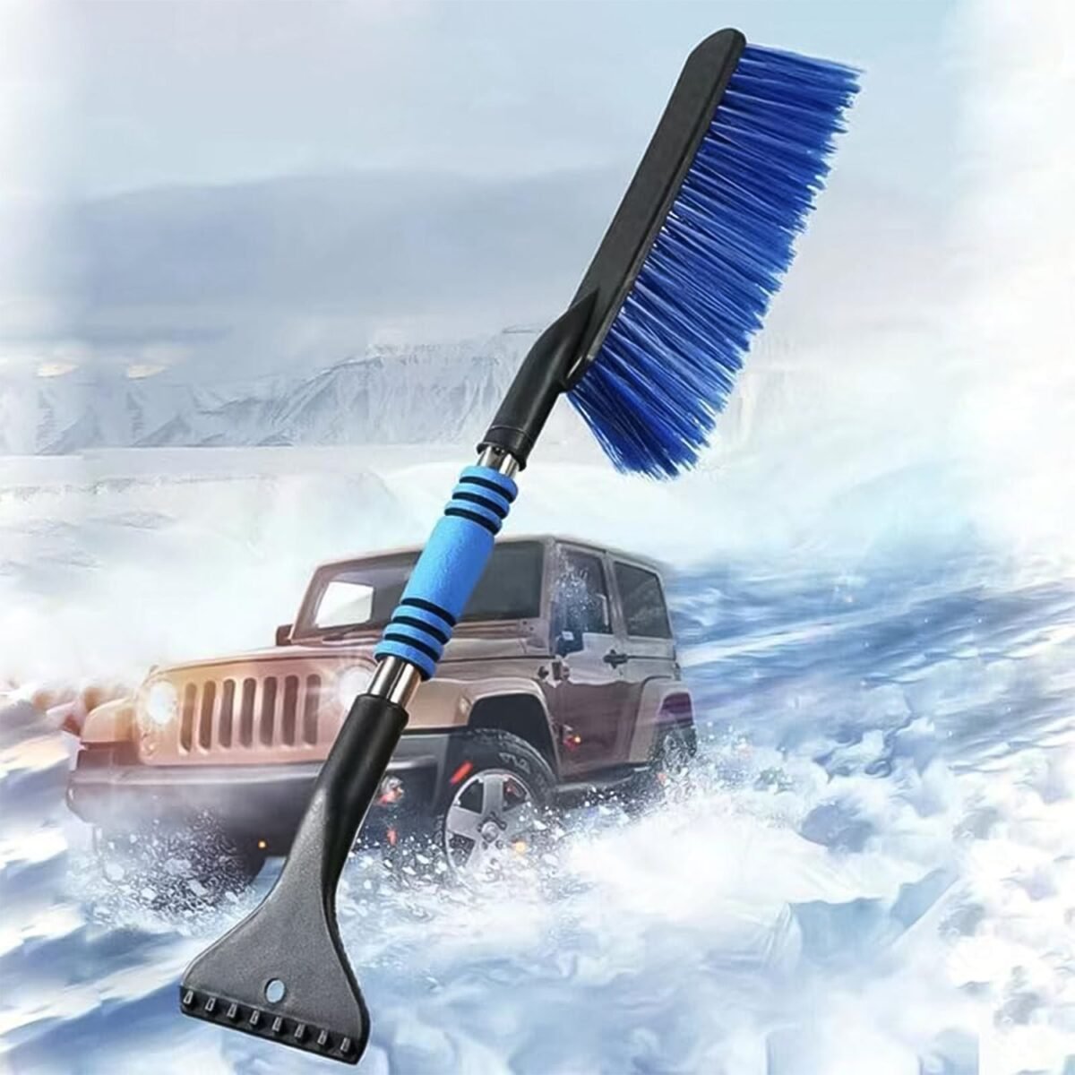 Ice Scraper Car Snow Brush 2 in 1 Comfortable Grip (1 Pc / 67 Cm Long) - Image 3