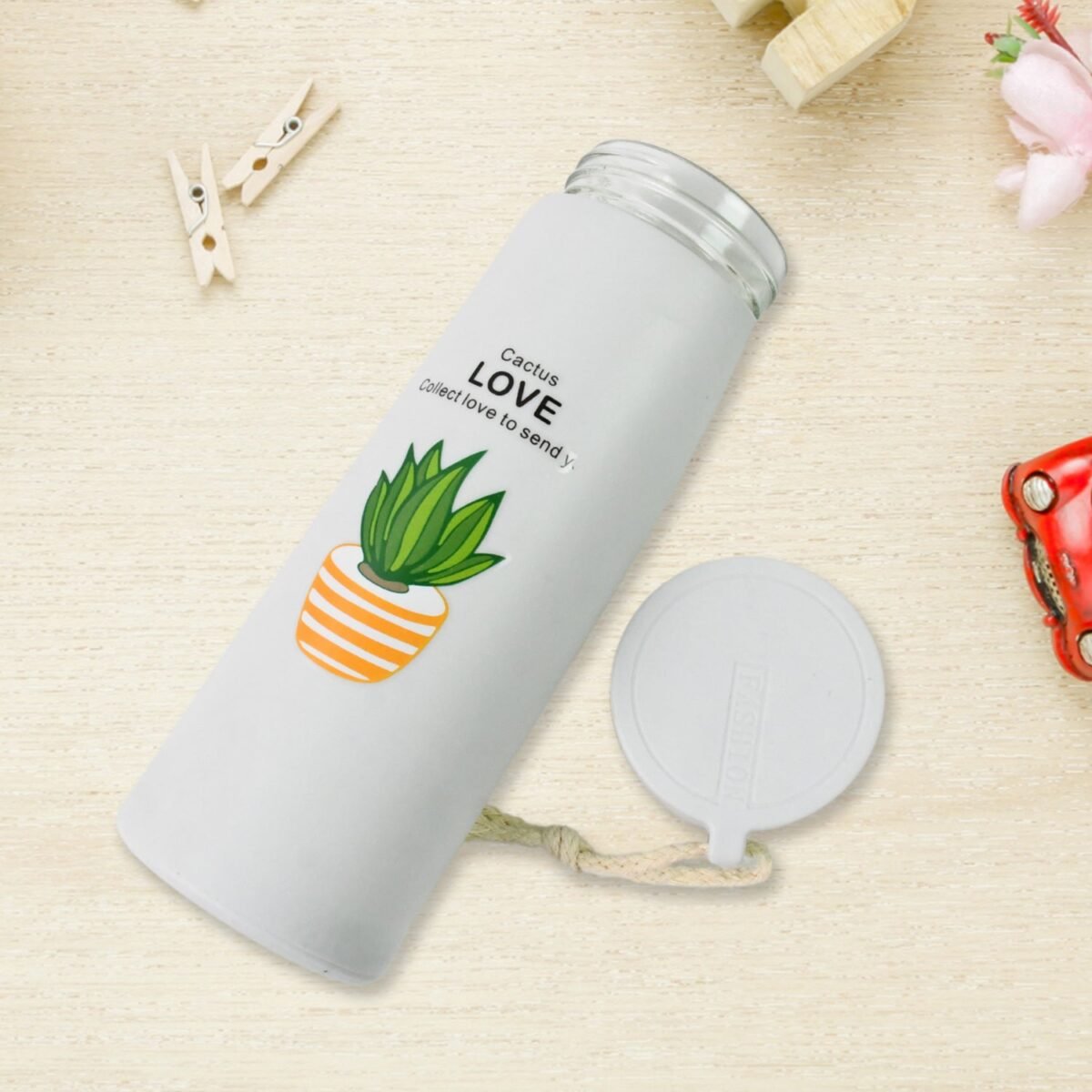 Outdoor sport Glass water bottle leakproof (450 ML) - Image 3