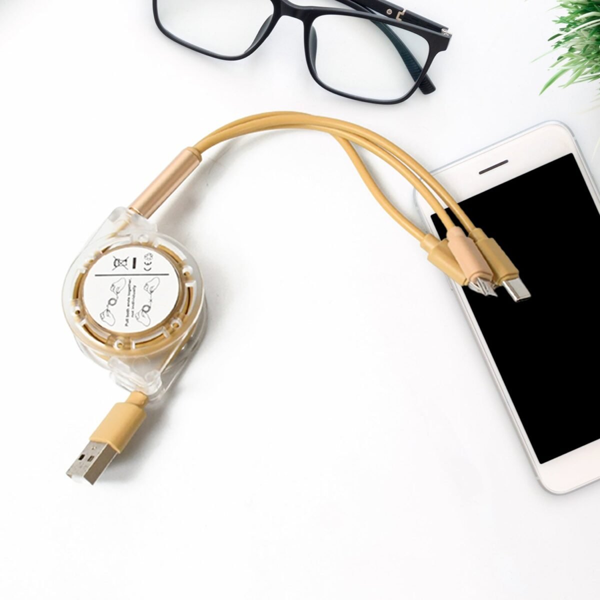 Retractable 3-in-1 Charger Cable for Phones & Android (1 Pc, Multi-USB) - Image 7