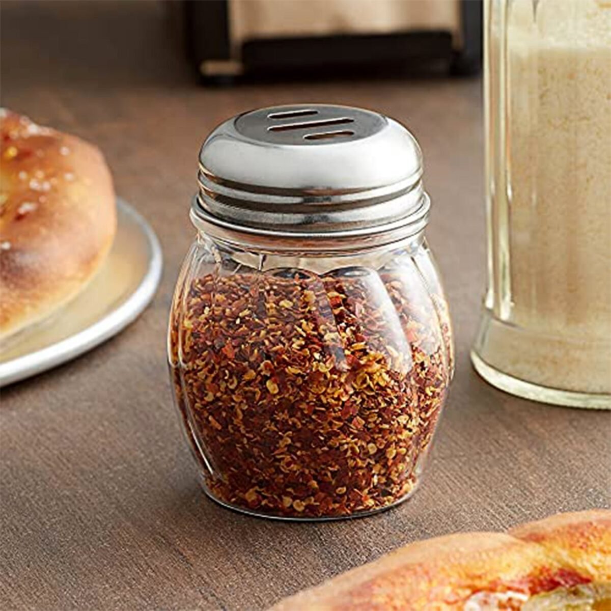 Apex Oregano & Chilli Flakes Dispenser Set – 2 Pcs Plastic Spice Shaker with Stainless Steel Lid - Image 3