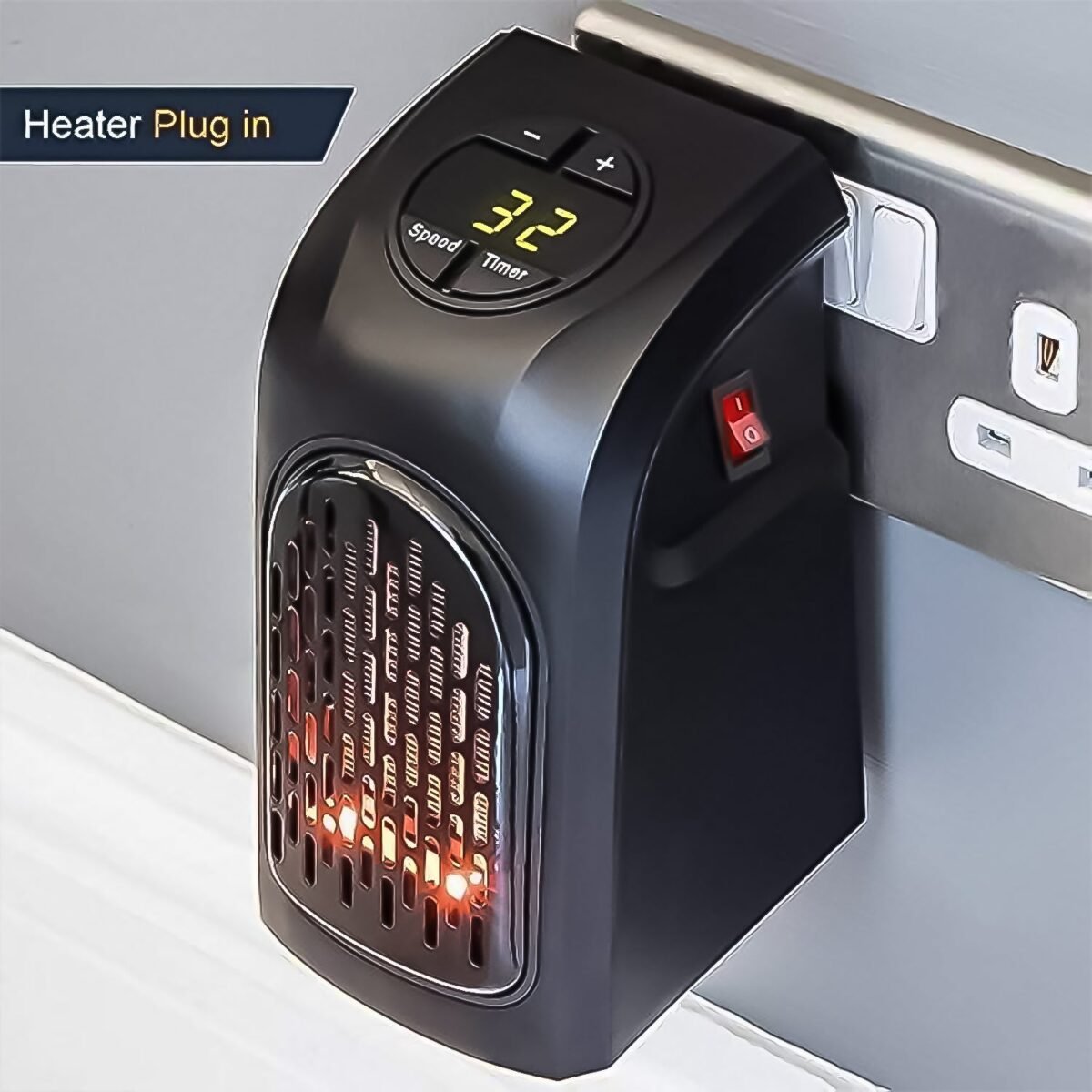 Electric Mini Handy Heater Plug-In Wall (400w) - Image 4