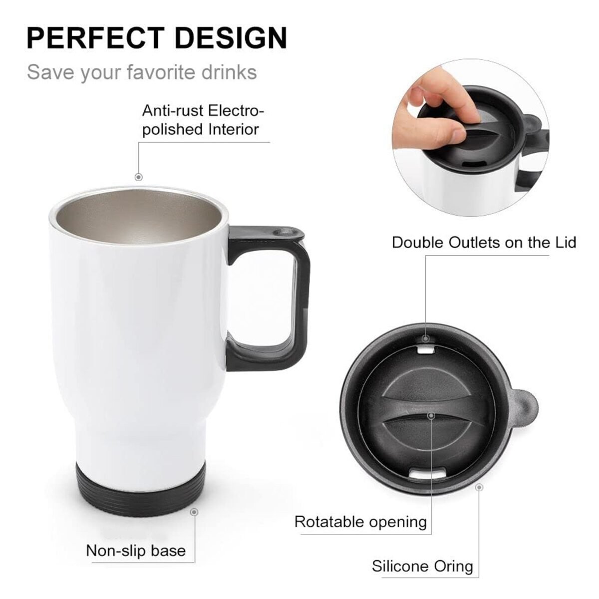Stainless Steel Vacuum Glass Insulated Glass Coffee Cups 300ml Approx - Image 4