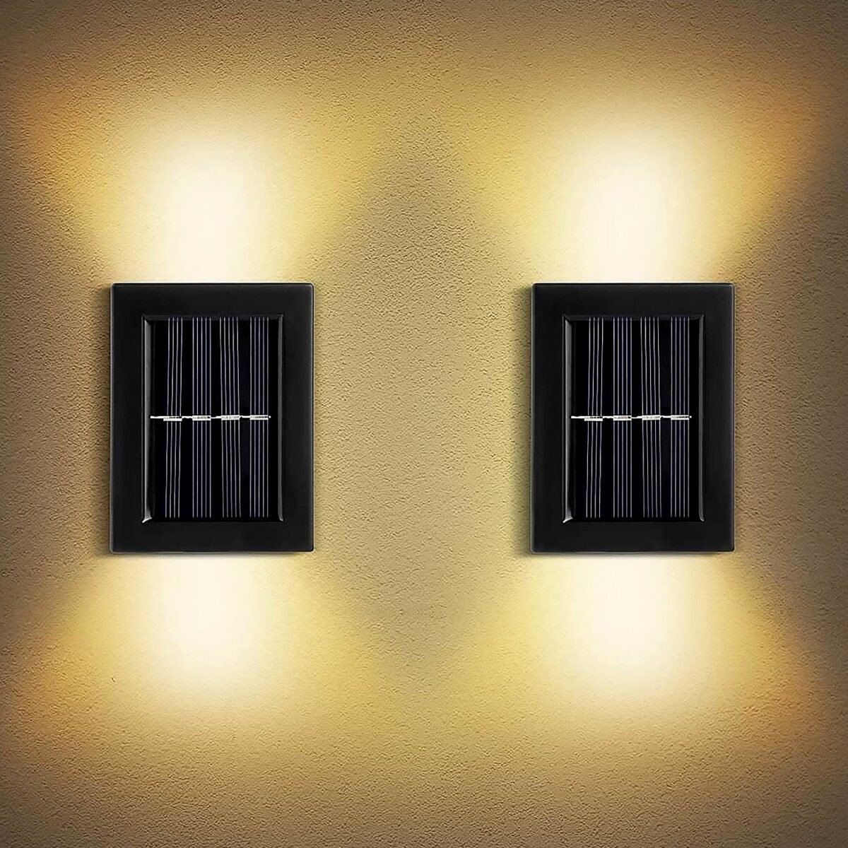 Solar Wall Lights Small Fence Lights Solar Powered Up Down LED Porch Light Garden Lights Outdoor Solar Landscape Lights WaterProof Light (1 Pc) - Image 5