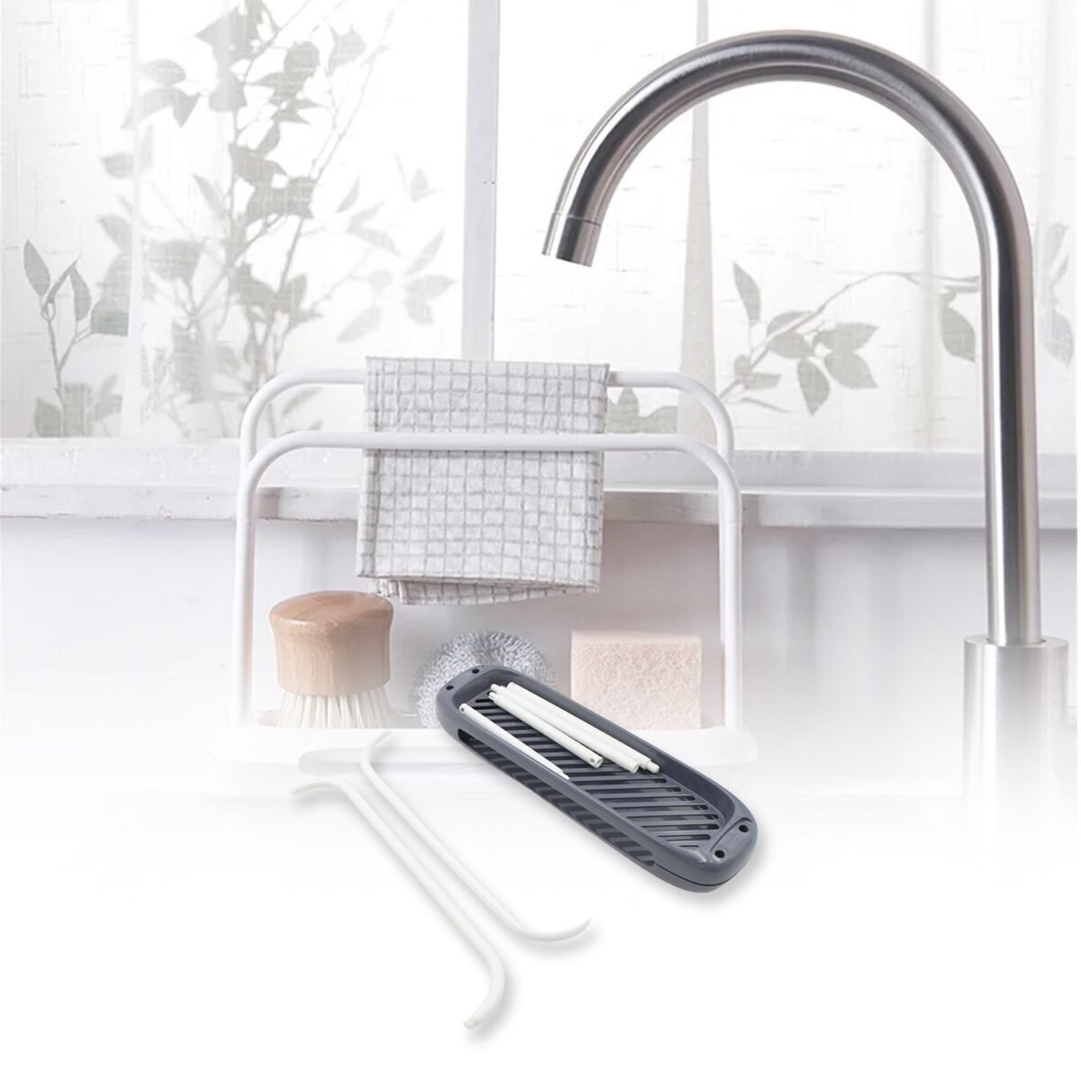 Kitchen Storage Rack for Dish Towels & Cloths (1 Pc, Organizer) - Image 5