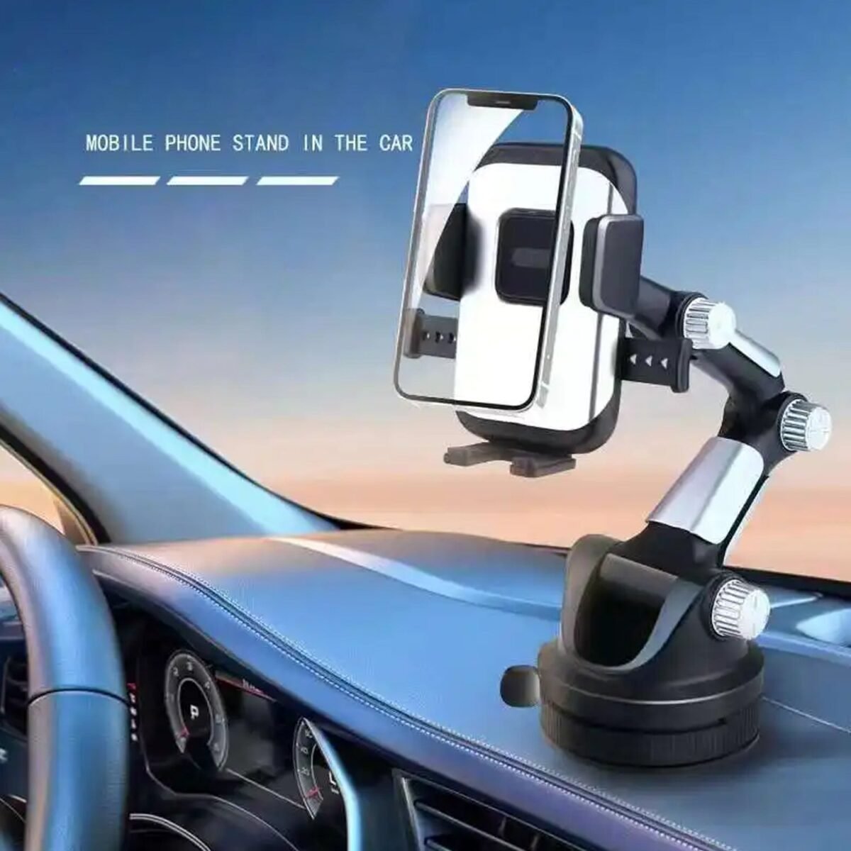 Adjustable Long-Arm Suction Cup Car Phone Holder (1 Pc) - Image 3
